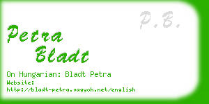 petra bladt business card